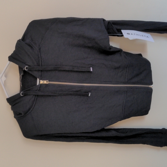 NWT Athleta Rythmic Crop Zippered Hoodie - Picture 2 of 12